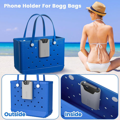 OUTXE Silicone Phone Holder for Bogg Bag, Phone Case Holder Charms Accessory Compatible with All Bogg Bags, Phone