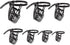 7Pcs Plastic Dog Muzzle Set with Adjustable PU Leather Strap, Fashion Mouth Cover for Pet Dog Safety, Black