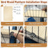 11.8 7.8 Inches 2 kathson x Large Bird Perch, PCS Natural Wooden Parrot Stand Platform, Parakeet Rectangle Stand Perch