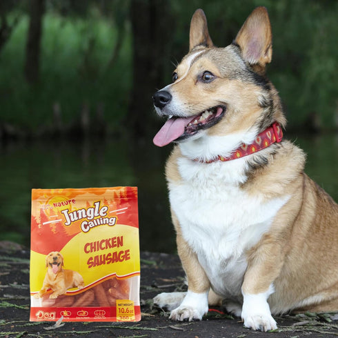 Jungle Calling Dog Treats, Chicken Jerky Training Treats, Slow Roasted Snacks for Medium and Large Dogs, 10.6 Ounce