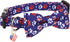 ADOGGYGO American Flag Dog Collar with Bowtie, 4th of July Adjustable Patriotic Collars for Small Medium Large Dogs