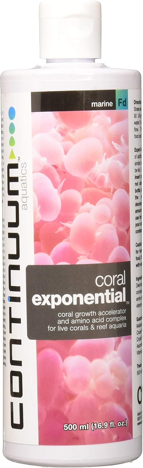 Continuum Aquatics Coral Exponential, 500 ml Coral Growth Accelerator & Amino Acid Complex for Live Corals & Reef