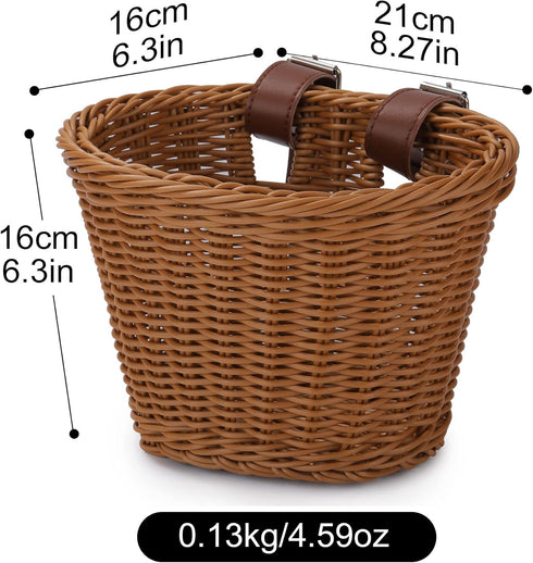 Kids Bike Basket for Boys and Girls, Front Toddler Tiny Tricycle Baskets, Strider Bike Accessories, Small Scooter