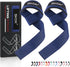 SKDK Cotton Hard Pull Wrist Lifting Straps with Neoprene Cushioned Padded Grips - Anti-Skid Silicone for Weightlifting