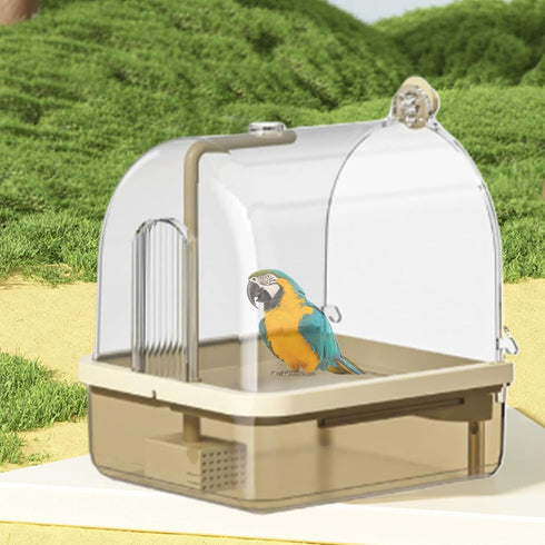Generic Settings Indoor Bird Cage Bath, Stand Bathtub Perch, Automatic Shower Mode Bird Bath with Chew Proof Material