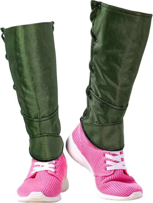 Luwint Kids Leg Gaiters - Waterproof Canvas for Hiking & Snow Boots