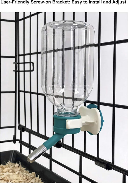 Choco Nose Mini No-Drip Water Bottle/Feeder - 10.2 oz, Green (C125) for Small Pets