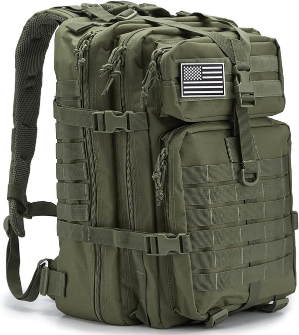 QT&QY 45L Military Tactical Backpack for Men, MOLLE 3 Day Assault Pack, Ideal for Camping, Hiking, Trekking