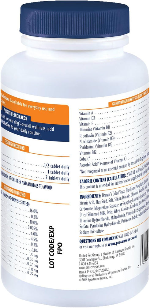 ProSense 90 Count, (P-87039) Vitamin Solutions Chewable Tablets for Dogs, Helps Support Overall Wellness