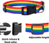 Rainbow Pet Collars for Dogs and Cats, LGBTQ Accessories, Gay Pride Pride Flag Collar, Large Size