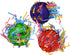 Super Bird Creations SB760 Waffle Ball Stuffers Toy - Colorful Bird Toys with Crinkle Shred, Set of 3