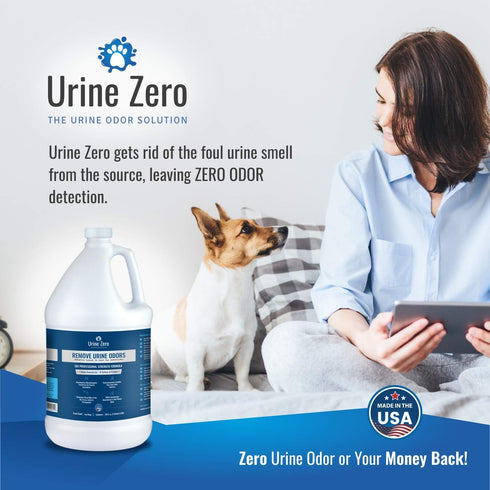 Urine Zero 1 Pet Odor Eliminator Ready-to-Use Gallon | Powerful Bio-Enzyme Cleaner for Dog & Cat Urine Smell on