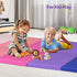 Matladin 76"L 30"W 1.5"Th Folding Gymnastics Gym Exercise Aerobics Mat, x x Folding Exercise Mat, Easy to Clean PU
