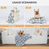 1 Pack 3 Blankets, Super Soft Fluffy Premium Cute Elephant Pattern Pet Blanket, Flannel Throw for Dog, Puppy, Cat (Dark