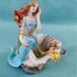 Mermaid Figurines Shell Aquarium Ornament, Resin Mediterranean Style Jewelry Storage Organizer for Girls