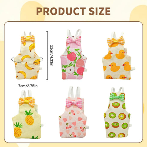 AQOYNQ 6 PCS Bird Diaper, Parrot Diaper Flight Suit, Cute Pigeon Pants, Waterproof Inner, Reusable, Suitable