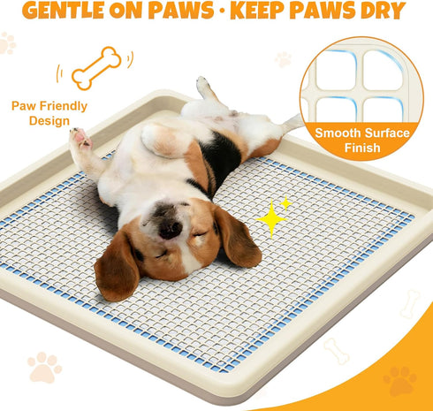 22 22 Inches Dog Pee Pad Holder for Small and Medium Dogs, Two-Layer Mesh Dog Potty Tray, Indoor Puppy Pad Holder