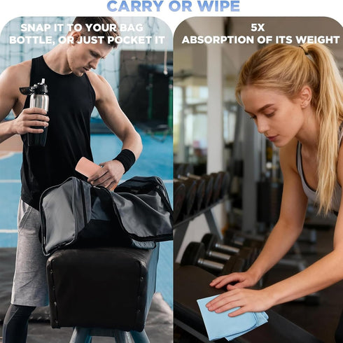 Vnoss Set 5 5Pack 16 27Inch) Microfiber Gym Towels - Quick Dry, Highly Absorbing, Odor-Free, for Women & Men - Gym