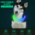 LED Dog Collar Light Up Dog Collars 1 Count USB Rechargeable TPU Glow Safety Basic Collars for Large Medium Small Dogs