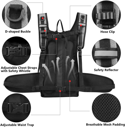 Insulated Hydration Pack Backpack, 3L BPA Free Leak-Proof Water Bladder, Keeps Liquids Cool for Up to 5 Hours