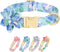 Beirui Cute Girl Dog Collars - Floral Dog Collar with Spring Flower Patterns, Soft Blue Pet Collars for Small Medium