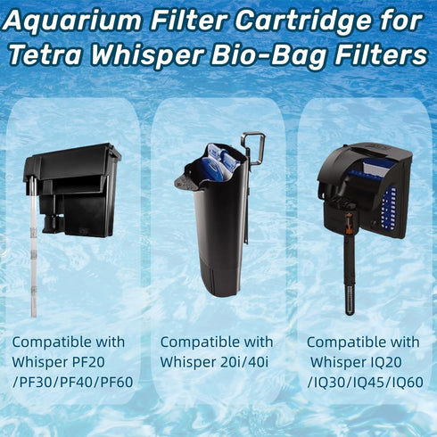 Aquarium Filter Cartridge Compatible with Tetra Whisper Bio-Bag - Replacement Cartridges for Tetra ReptoFilter