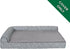 Furhaven Replacement Dog Bed Cover, Plush & Almond Print L Shaped Chaise, Machine Washable, Jumbo (X-Large), Gray