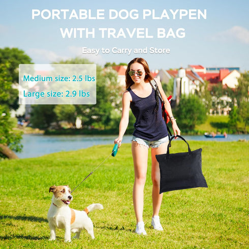 (Medium31.5" 23.6" 21.7" Portable Foldable Pet Playpen Collapsible Crates Kennel Playpen for Dog cat and Rabbit &Travel
