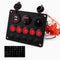 FXC 5 Gang Rocker Switch Panel with Dual USB Slot, Cigarette Lighter, Voltmeter for Marine Boat Car RV 12-24V