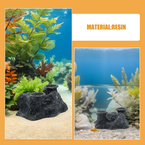 GALPADA Aquarium Shrimp Hideout Cave Tunnel Shelter for Fish Tank, Underwater Fish and Shrimp Hiding House, Small