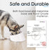 Super Design Mess Free Slanted Dog Bowl, 15° Tilted Non-Skid Feeder for Dogs and Cats, White, 0.5 Cup