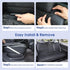 900D 3 ALLANSING Upgraded Heavy Duty Dog Back Bench Seat Cover, Car Seat Protector, Seatbelts & Armrest Compatible
