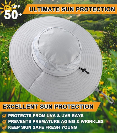 UPF50+ Men's Sun Hat by Home Prefer, Wide Brim Fishing Hat, Foldable UV Protection for Beach Gardening