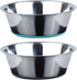 PEGGY11 Deep Stainless Steel Anti-Slip Dog Bowls, 2 Pack, 8 Cups Each