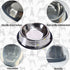 Fhiny 4PCS Stainless Steel Cat Bowls, Non-Slip Cats Water Dish with Rubber Base Stackable Pet Feeding Bowl Durable Multifunctional Replacement Whisker Fatigue Relief Plate for Kitten Puppy Small Dog