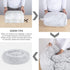 Dog Bed, Cat Calming Bed, Faux Fur Pillow Pet Donut Cuddler Round Plush Bed for Large Medium Small Dogs