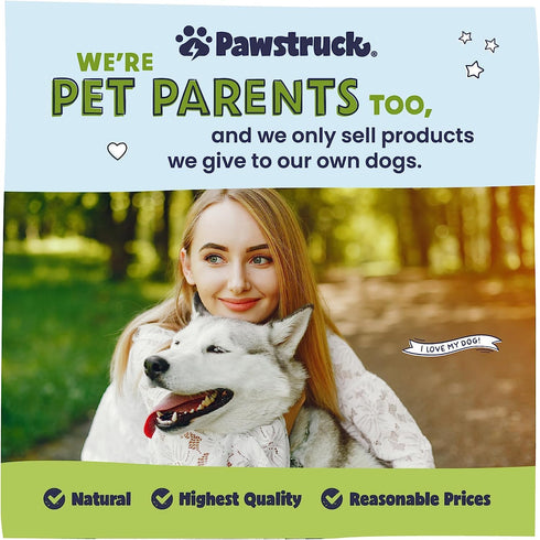 Pawstruck All-Natural 9" Bully Sticks for Dogs, Rawhide Free, Low Odor & Grain Free Dental Chew Treat, 1 lb. Bag