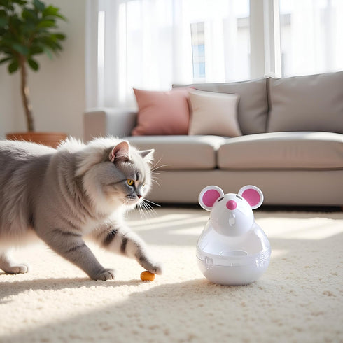 SquarezhenBo Mouse Shape Interactive Toys for Cats Toy,Play Cat Toy Pet Cat,Kitte Treat Holder Food Storage Dispenser