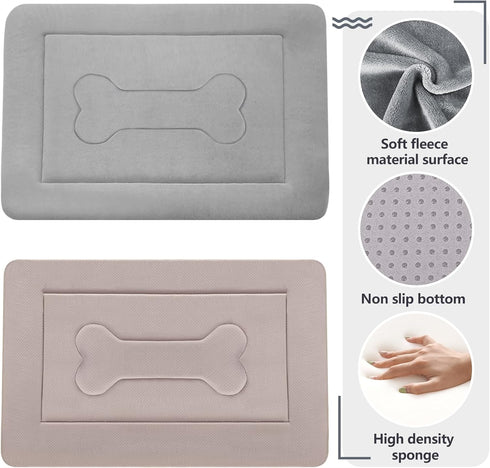 JoicyCo Extra Large Soft Dog Crate Pad Mat 48 in - Non-Slip Washable Sleeping Mattress for Pets