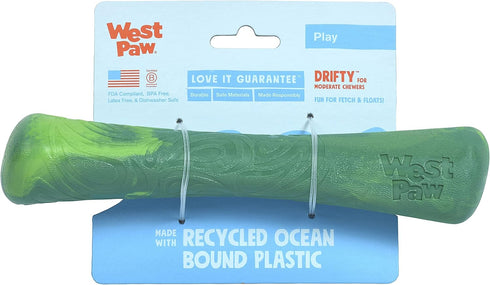 WEST PAW Seaflex Drifty Dog Toy - Eco-Friendly Zogoflex, Machine Washable for Moderate Chewers, 8.5"
