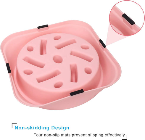 UPSKY Slow Feeder Small Dog Bowls, Anti-Slip Puzzle Feeder for Interactive Bloat Stop Dog Bowl (12-70 lbs)
