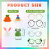 8 Pcs Hamster Hat Pet Costume Glasses, Includes 4 Knitted Hats and 4 Pairs of Glasses for Small Animals