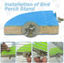 kathson Bird Perch Platform - Sanded Stand Wooden Corner Shelf for Parrots, Conures, Budgies, Cockatiels