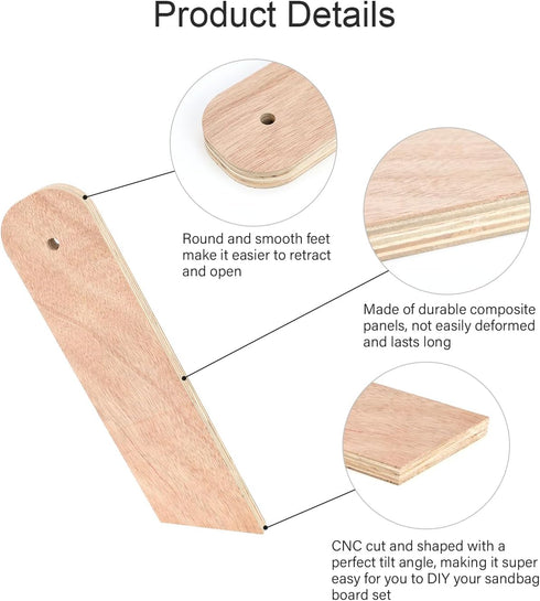 SCOTTCHEN Cornhole Board Legs for DIY Maker, 4pcs Cornhole Board Accessories with Hardwares