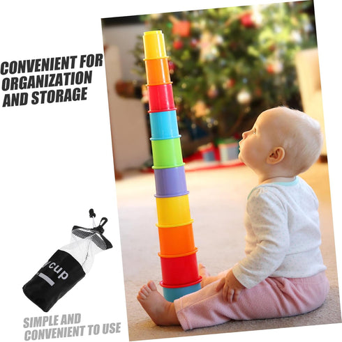 Yardwe Stacking Cup Storage Bag Mesh Drawstring Bag for Sport Stacking Cups Compact Design for Easy Carrying for Games