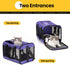Soft-Sided Cat Carrier, Airline Approved Dog Carrier with Inner Safety Leash for Small-Medium Pets (Purple M)