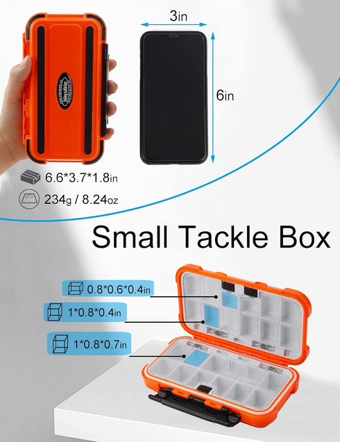 Tackle Box Small Kayak Mini Tackle Box Waterproof Fishing Lure Box Terminal Storage Box Fishing Hook Organizer by Hlotmeky