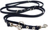 Black 6 Way European Multifunctional Leather Dog Leash, Adjustable Schutzhund Lead, 49"-94" Long