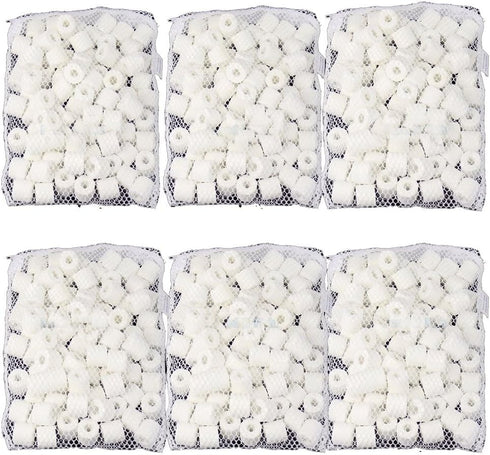 CNZ 1lb Bio Ceramic Rings Media for Aquarium Fish Pond Canister Filter, 6-pack