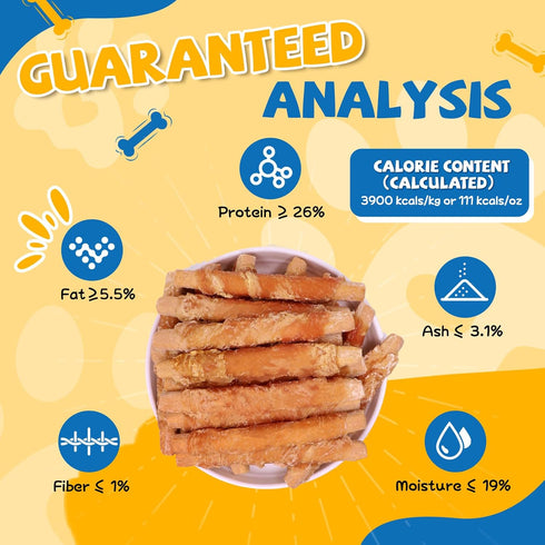 gazeupon Dog Treats, Chicken Wrapped Oat Biscuits Stick, Dog Chews for Training w/Glucosamine Chondroitin, Rawhide Free